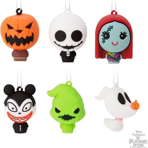 NIB Hallmark Disney Tim Burton's Nightmare Before Miniature Shatterproof - Picture 3 of 5